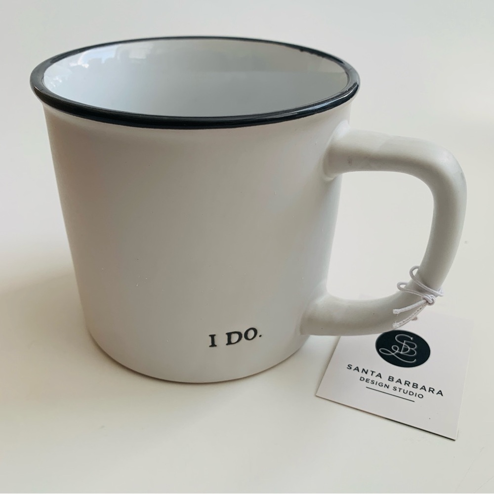 I Do Mug Matte White Stoneware 16oz NWT - Picture 2 of 12